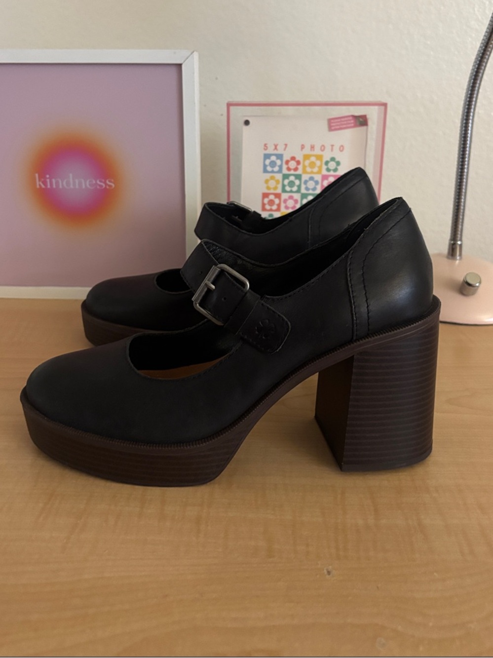 Lucky Brand Black Mary Jane Platform Shoes
